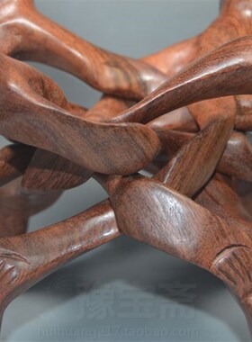 红酸枝招财佛手架木雕红木工艺品商务礼品家居装饰