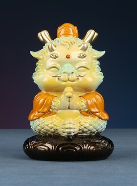 彩铜龙仔萌宠《喜怒愁乐嘟嘟》铜工艺品装饰品礼品V摆件客厅办公