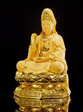 厂家新中式观音摆件树脂工艺品装饰品家居店铺开业乔迁礼品