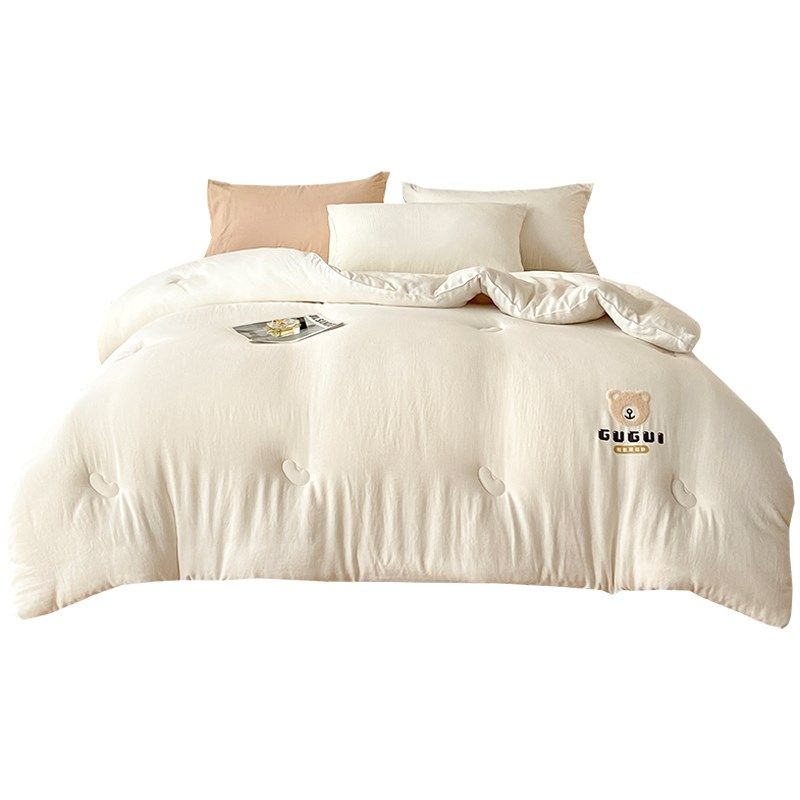 A类有氧双层纱被子双人加厚棉被被F芯大豆被学生宿舍单人秋冬被,淘宝优惠券,粉丝福利购,淘宝优惠卷