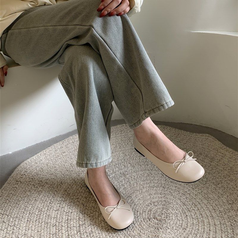平底单鞋子春秋j新款法式晚风不累脚软底豆豆晚晚鞋船鞋一脚蹬女,淘宝优惠券,粉丝福利购,淘宝优惠卷