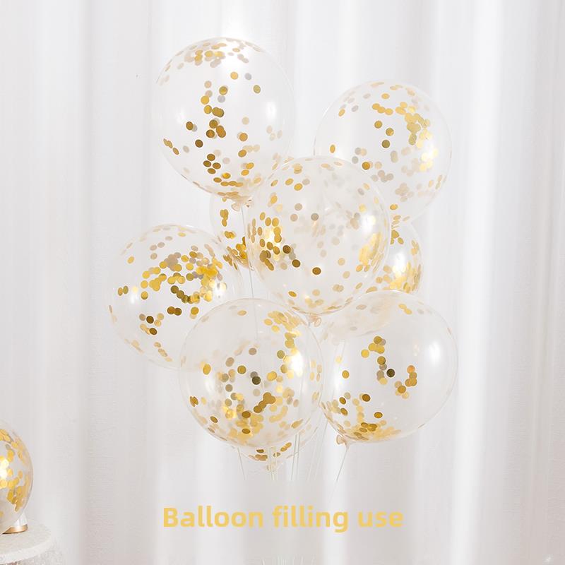 气球亮片透明气球波球填充彩色纸屑波尔卡圆点生日派对流行 - 图1