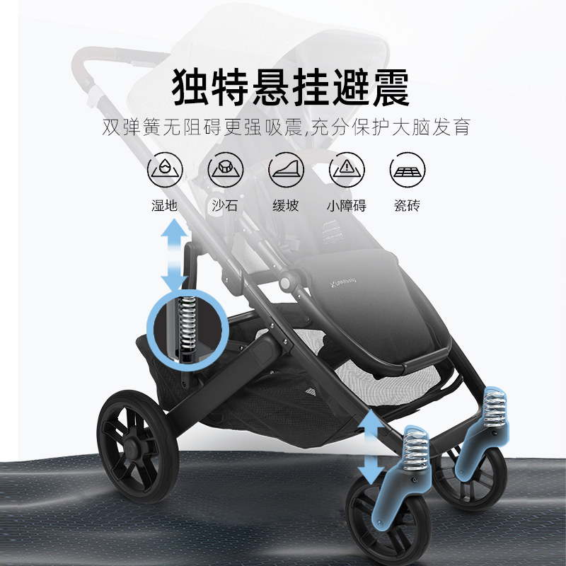 UPPAbaby婴儿车CRUZ V2/V2+推车高景观幼儿双向宝宝可坐可躺避震