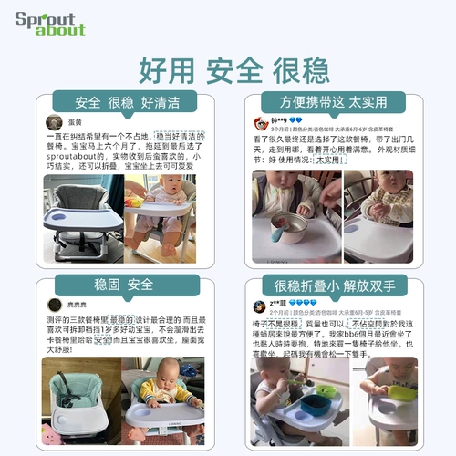 Портативный складной детский стульчик для кормления для кормления для выхода на улицу для прикорма