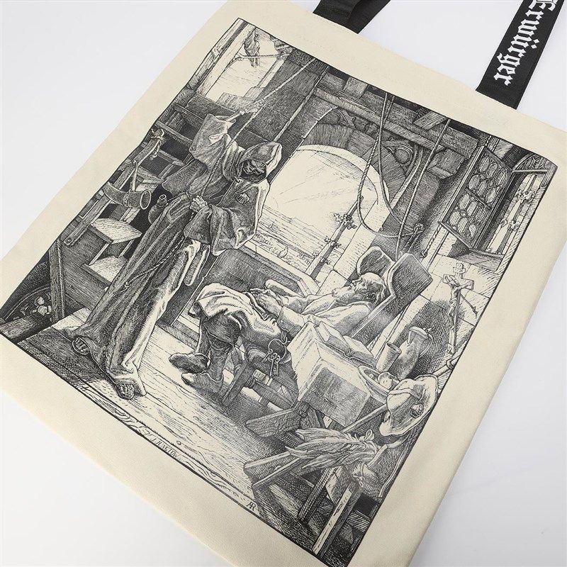 雷特尔死神主题双面y木刻画大容量单肩帆布包,淘宝优惠券,粉丝福利购,淘宝优惠卷