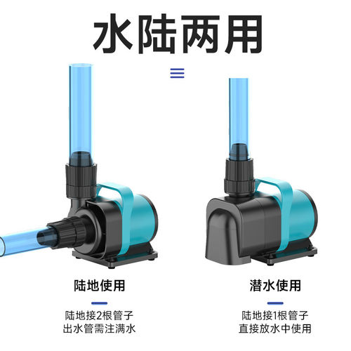 鱼缸水泵鱼池潜水泵水陆两用v小型底吸抽水泵循环泵超静音变频水 - 图2