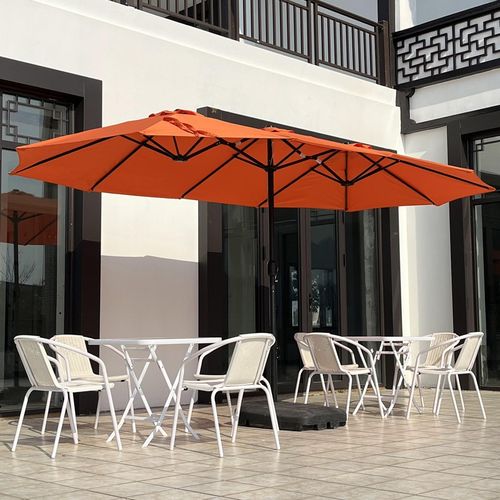 户外奶茶a外摆大遮阳伞防水店户外太阳伞大型商用伞长方形咖啡厅 - 图3