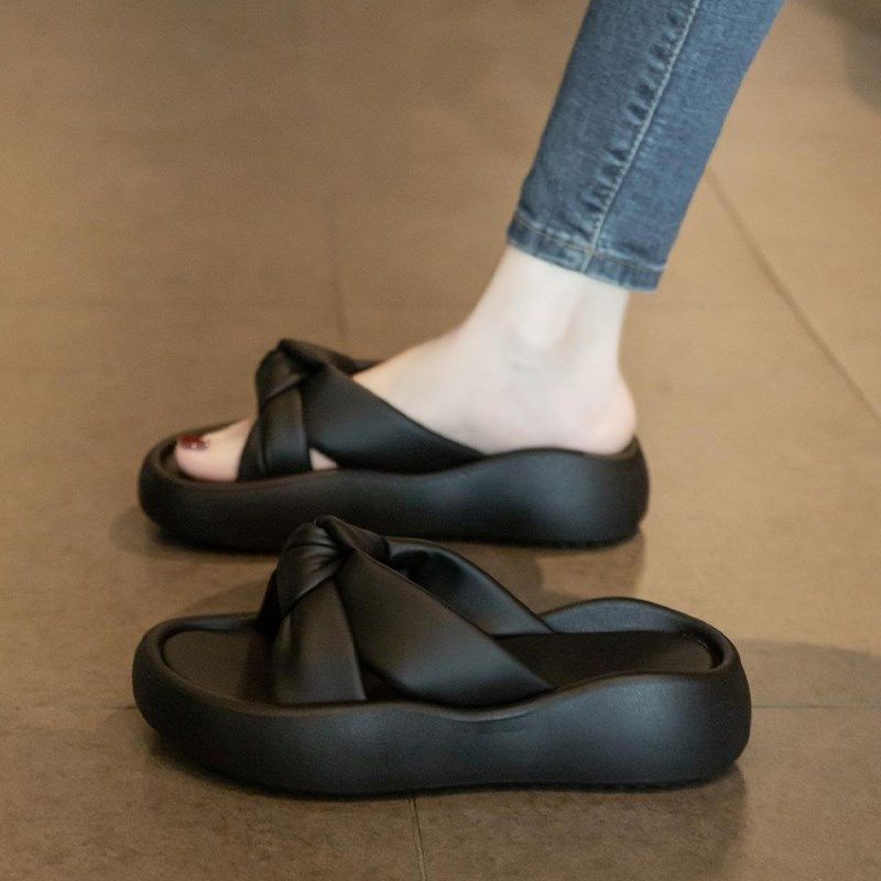 凉拖鞋女夏季外穿2024新款厚底休闲沙滩K凉鞋时尚女士高级感一字,淘宝优惠券,粉丝福利购,淘宝优惠卷
