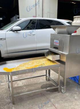 r新鲜百香果榨汁加工生产线挖肉取原浆机红皮黄金鸡蛋果取汁机