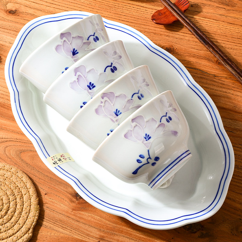 陶瓷餐具套装碗碟釉下彩碗盘家用吃饭碗面碗汤碗菜碗高脚中式风格,淘宝优惠券,粉丝福利购,淘宝优惠卷