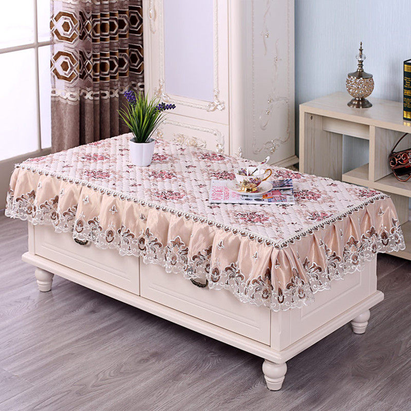 新款蕾丝茶几罩餐桌垫客厅家用台布防尘罩盖巾长方形茶几防滑加厚,淘宝优惠券,粉丝福利购,淘宝优惠卷