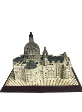 定制仿古建筑模型旅游树脂工艺品意大利圣彼得大教堂创意