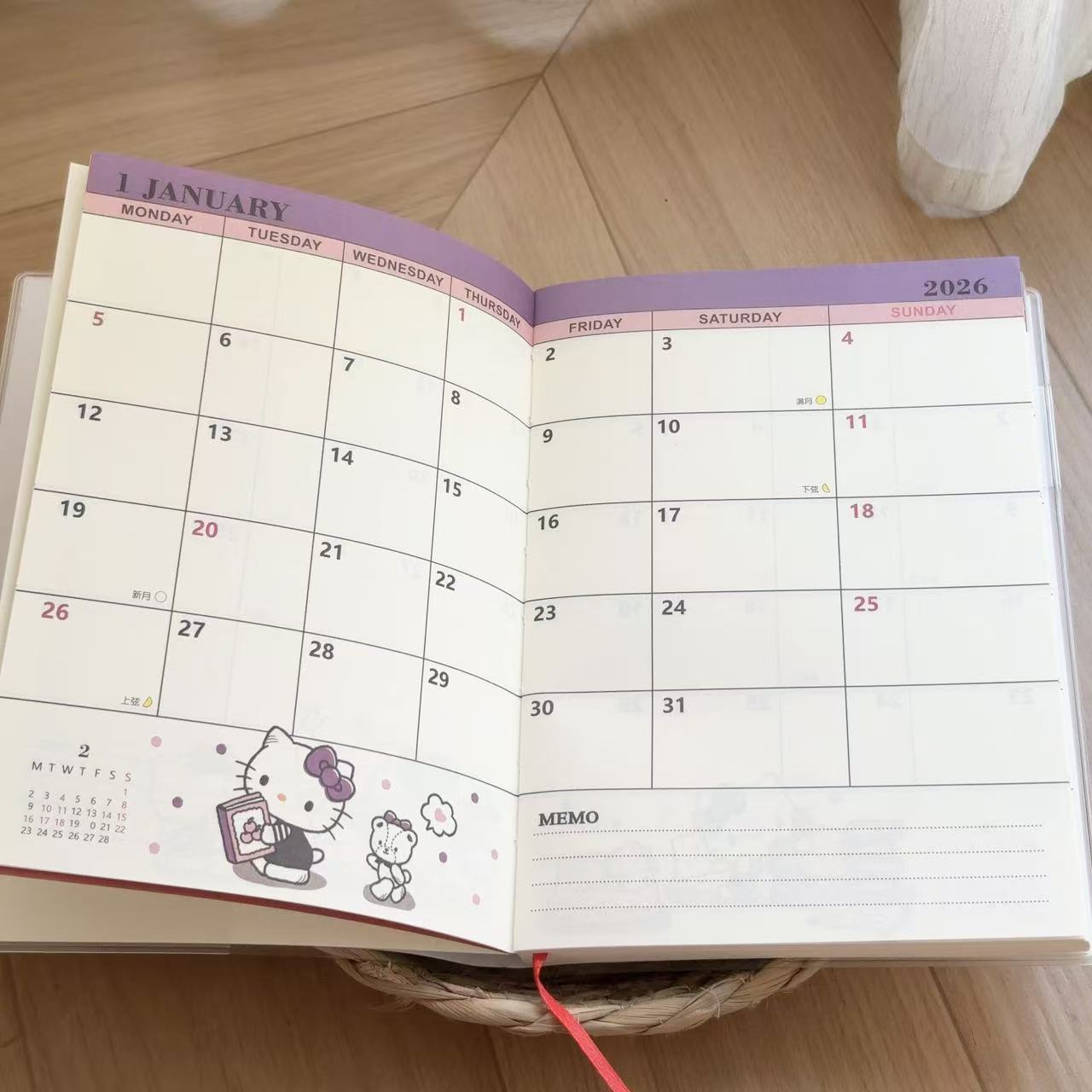 2026年新款可爱kt猫手账日程本高颜值学生计划本便携日记本记事本 - 图2