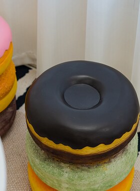 王家居创意可爱礼物坐墩矮凳甜y筒冰淇淋凳子换鞋凳甜甜圈菠萝矮