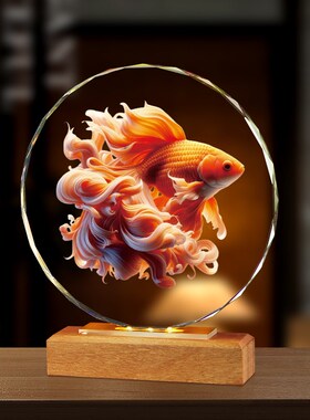 柿柿喜鹊水晶摆件家居装饰品开业礼品乔迁送Q礼桌面摆台工艺品