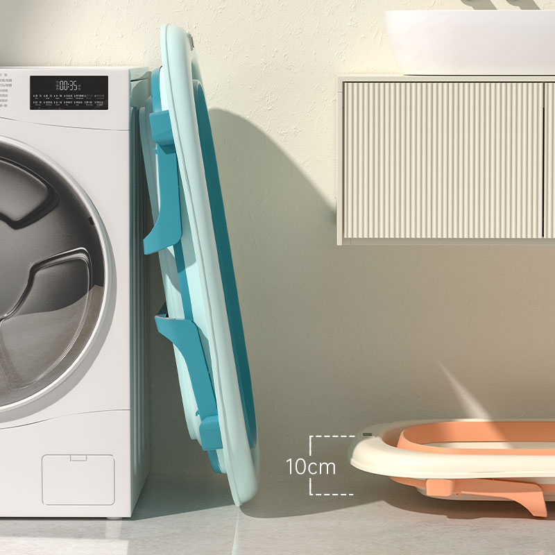 婴儿洗澡盆宝宝浴盆可折叠儿童坐躺大号小孩家用新生幼儿用品浴桶 - 图3