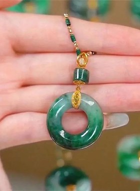 2025新款绿色平安扣爆款轻奢小众气质高级感贵气项炼K