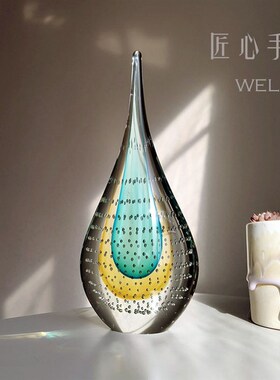 轻奢摆件网红软装家居饰品客厅装饰北欧创意现代简约玻璃艺术