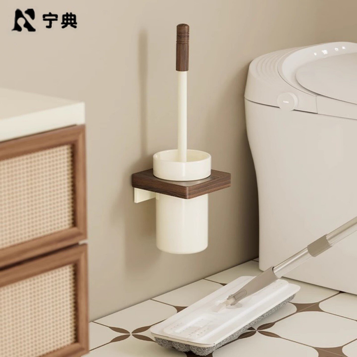 Light luxury toilet brush household no dead ends toilet brush