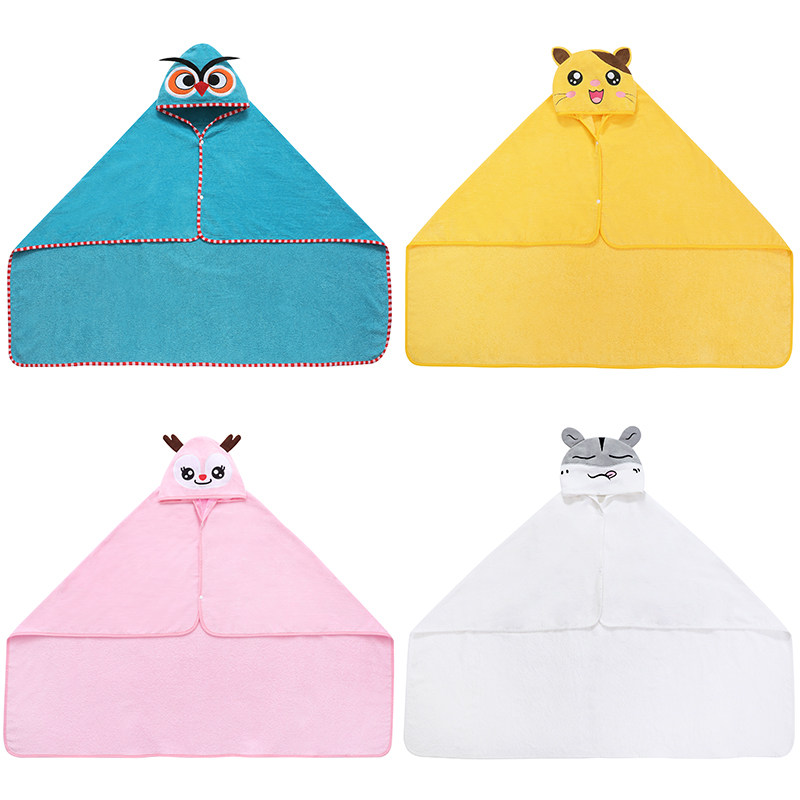 儿童浴巾斗篷浴袍带帽比纯棉吸水速干不掉毛女可穿男宝宝洗澡毛巾,淘宝优惠券,粉丝福利购,淘宝优惠卷