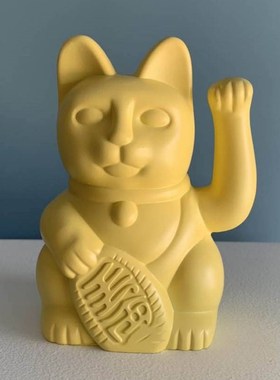 招财猫法式北欧黄色粉色蓝色卡通招财P猫摆件创意装饰礼品