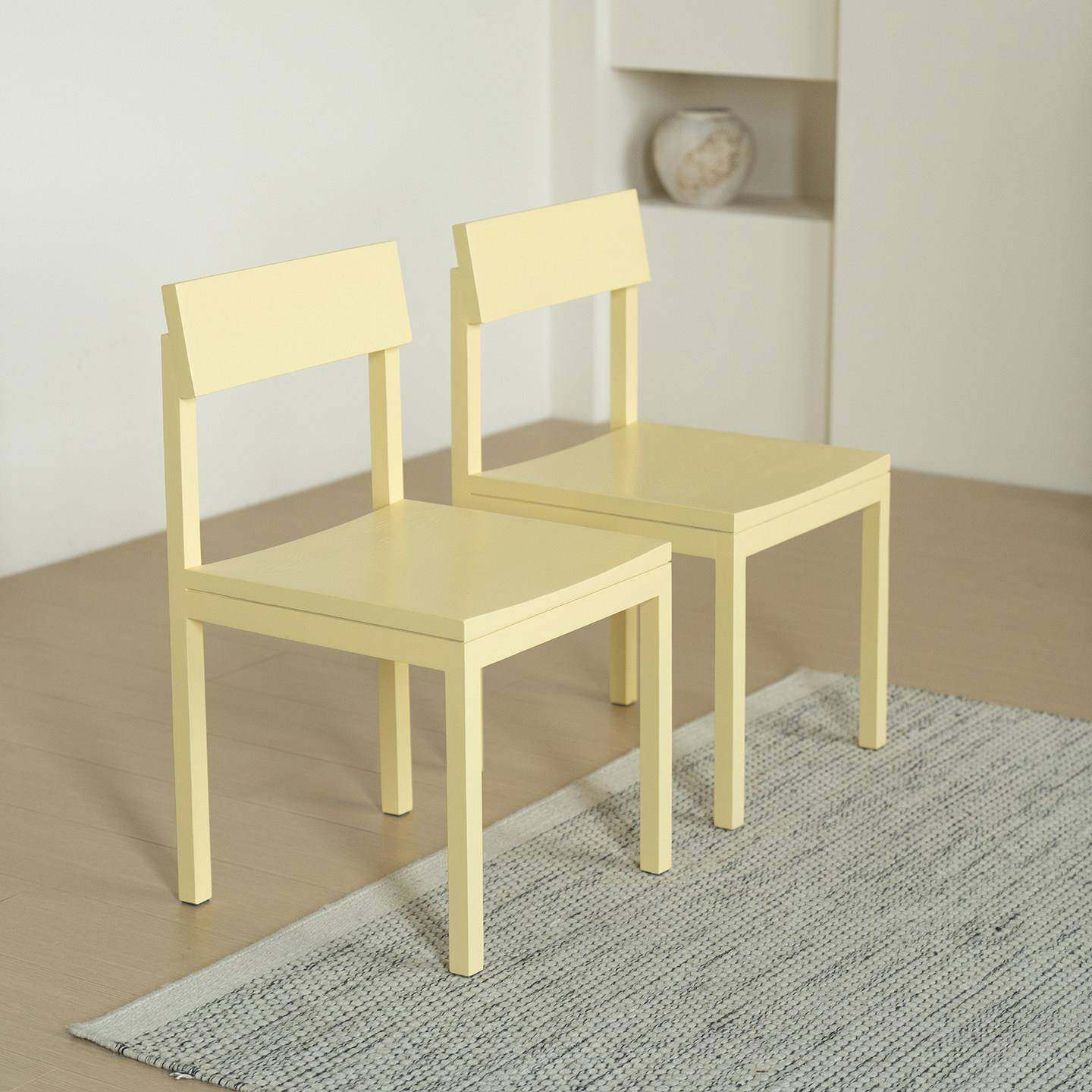 美之趣 设计师家用简约实木餐椅韩风椅子淡蓝色ins餐桌椅黄色,淘宝优惠券,粉丝福利购,淘宝优惠卷