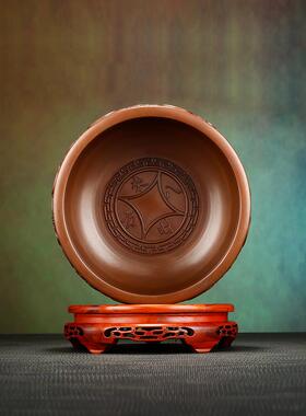 实心紫铜聚宝盆摆件存钱罐米缸客厅玄关办公桌乔迁新家家居装饰品