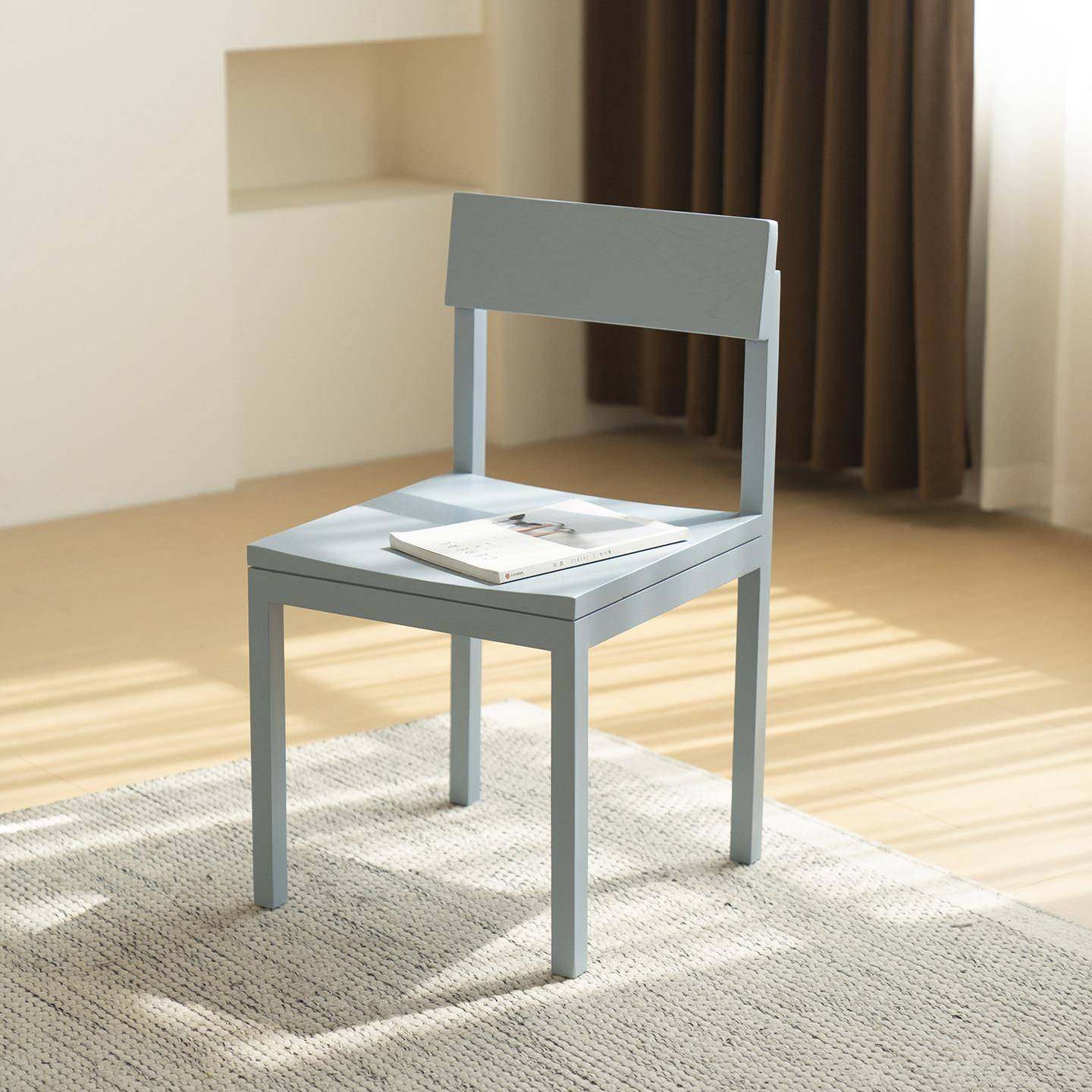 美之趣 设计师家用简约实木餐椅韩风椅子淡蓝色ins餐桌椅黄色,淘宝优惠券,粉丝福利购,淘宝优惠卷