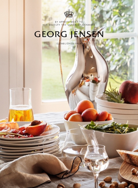 【预售】礼物GeorgJensen乔治杰生二人食餐具套装白瓷碗盘餐具