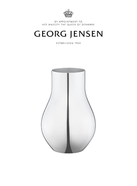 新婚礼物GeorgJensen乔治杰生CAFU花瓶客厅餐桌插花桌面装饰