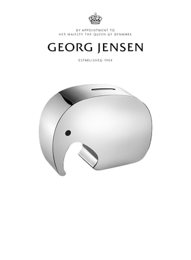 新婚礼物GeorgJensen乔治杰生ELEPHANT大象存钱筒儿童储钱罐