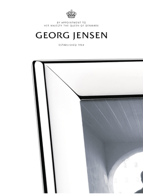 新婚礼物GeorgJensen乔治杰生MODERN磁吸夹层相框简约桌面摆件