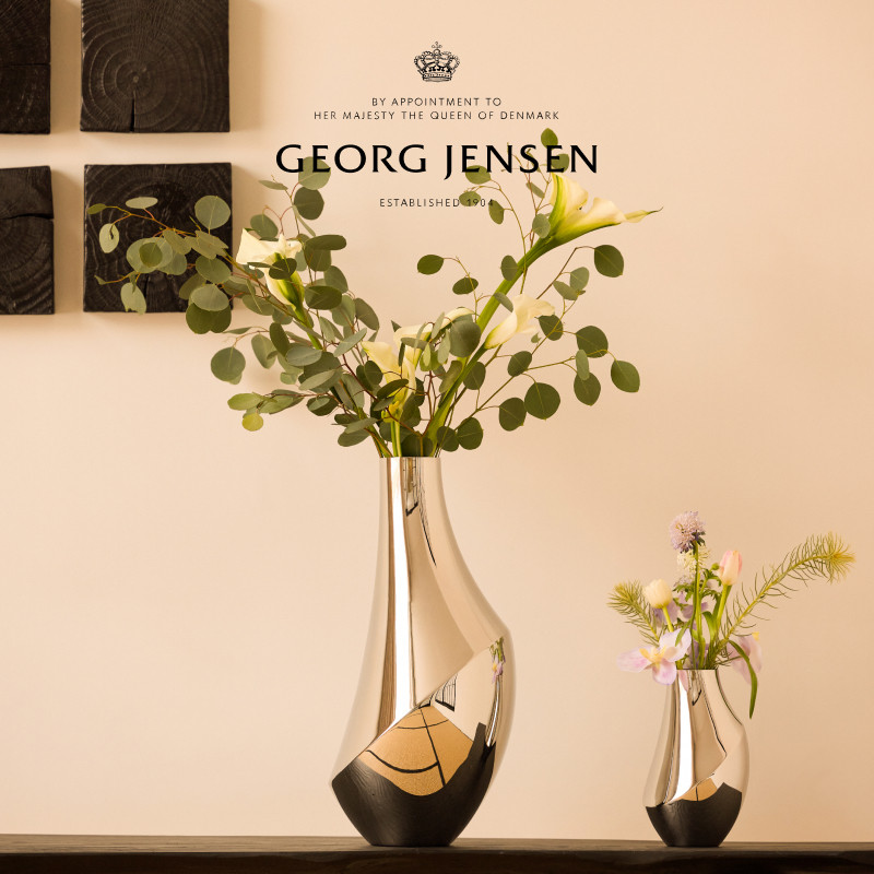 新年礼物GeorgJensen乔治杰生FLORA花瓶北欧客厅餐桌插花桌面摆件,淘宝优惠券,粉丝福利购,淘宝优惠卷