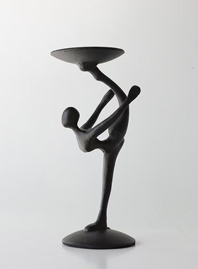 稀缺质感轻奢金属装饰品摆件现代简约茶几桌面烛台电视柜样板间