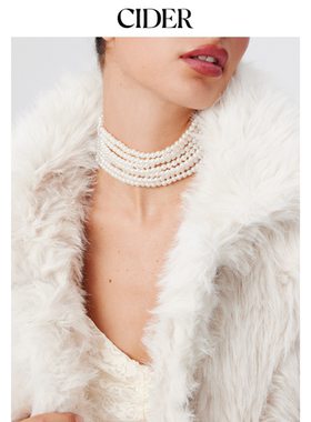 CIDER仿珍珠串珠层叠项链112019191