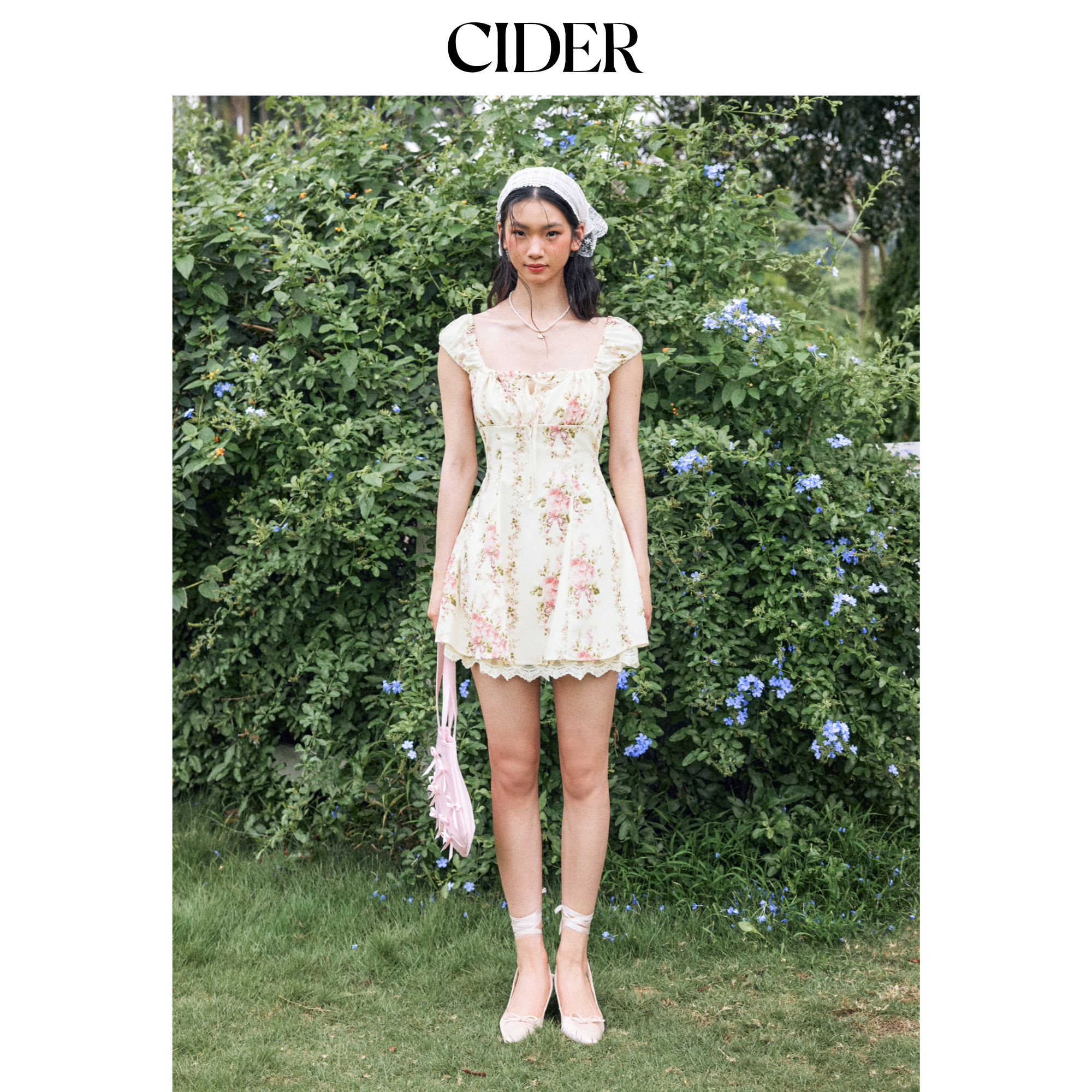 【明星同款】CIDER正品美式背心裙夏吊带连衣裙碎花裙114348921