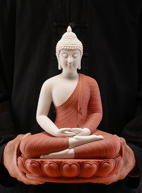 新中式陶瓷佛像客厅开业装饰品佛堂摆件摆设玄关茶室客厅装饰品