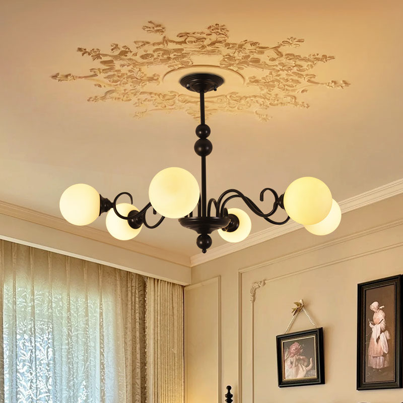 魔匠艺人黑色中古风客厅吊灯魔豆吊灯法式奶油卧室2025年新款主灯,淘宝优惠券,粉丝福利购,淘宝优惠卷