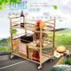 #Restaurant and catering trolley mobile dining cart shop trolley tea cart KTV mobile stainless steel trolley