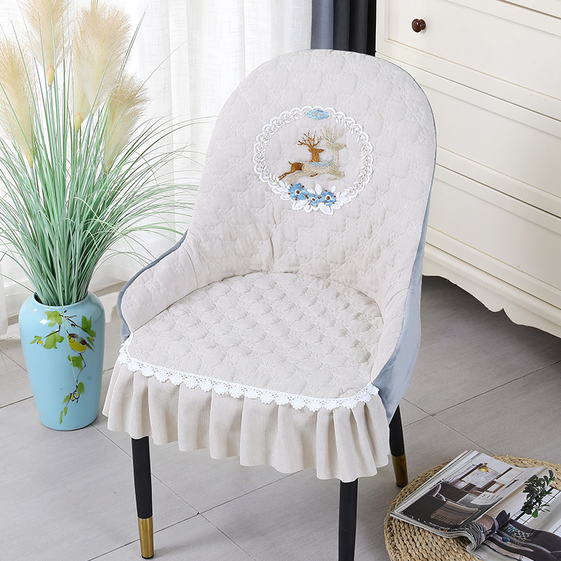 轻奢扶手椅子套弧形椅子套罩椅套罩座椅套带扶手椅子垫桌椅套罩垫 - 图0