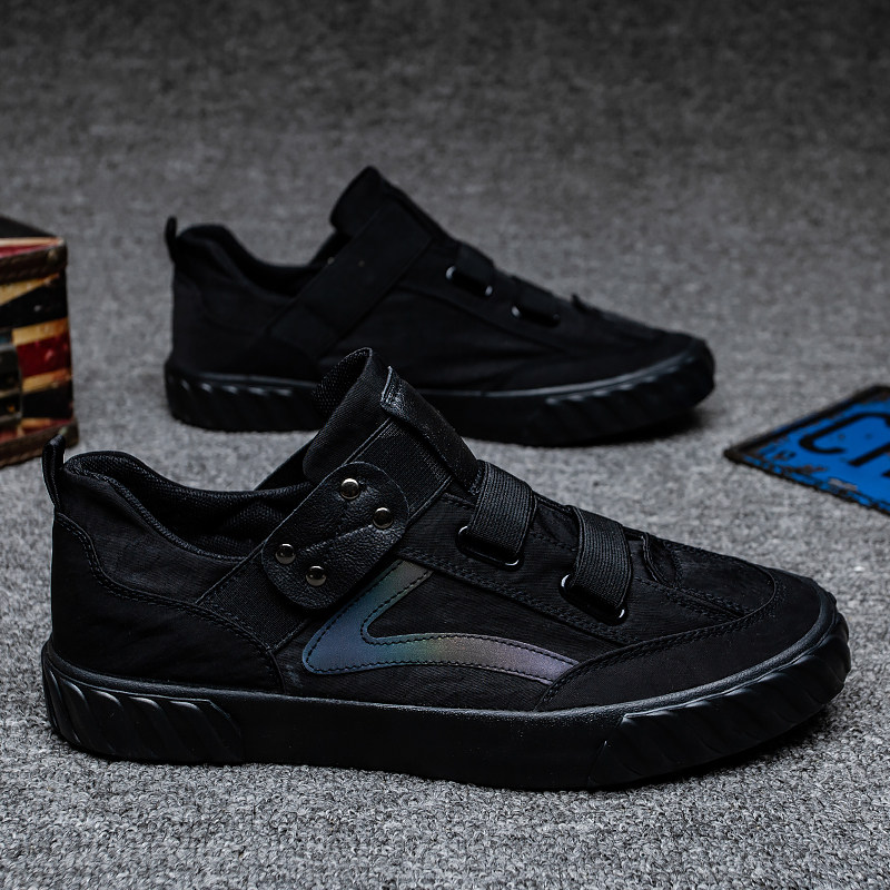 布鞋男2021新款韩版潮流春季一脚蹬懒I人休闲板鞋软底百搭帆布鞋,淘宝优惠券,粉丝福利购,淘宝优惠卷