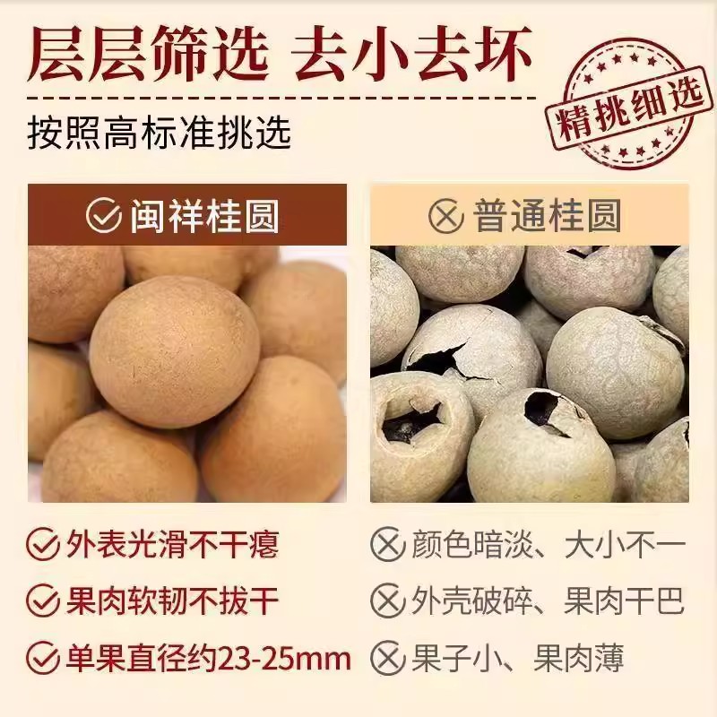 官方正品无核桂圆肉干即食超大果肉无添加福建特产补气血泡茶泡水 - 图2