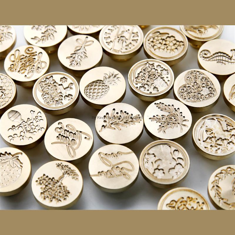 Brass cWax Seal Stamp Diy Fire Lacquer Greetings Gaisy Rose - 图1