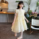 Girls' new 2025 summer children's mid-large children's internet celebrity fashionable Korean sweet girl Feifeisle sleeve princess dress Girls' new 2025 summer children's mid-large children's internet celebrity fashionable Korean sweet girl Feifeisle sleeve princess dress