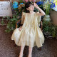 Girls' new 2025 summer children's mid-large children's internet celebrity fashionable Korean sweet girl Feifeisle sleeve princess dress Girls' new 2025 summer children's mid-large children's internet celebrity fashionable Korean sweet girl Feifeisle sleeve princess dress