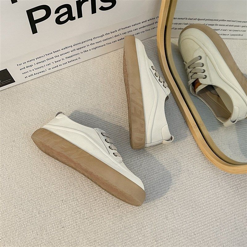 一脚蹬软皮女鞋平底2025年新款小白鞋女士牛筋底休闲单鞋浅口单鞋,淘宝优惠券,粉丝福利购,淘宝优惠卷