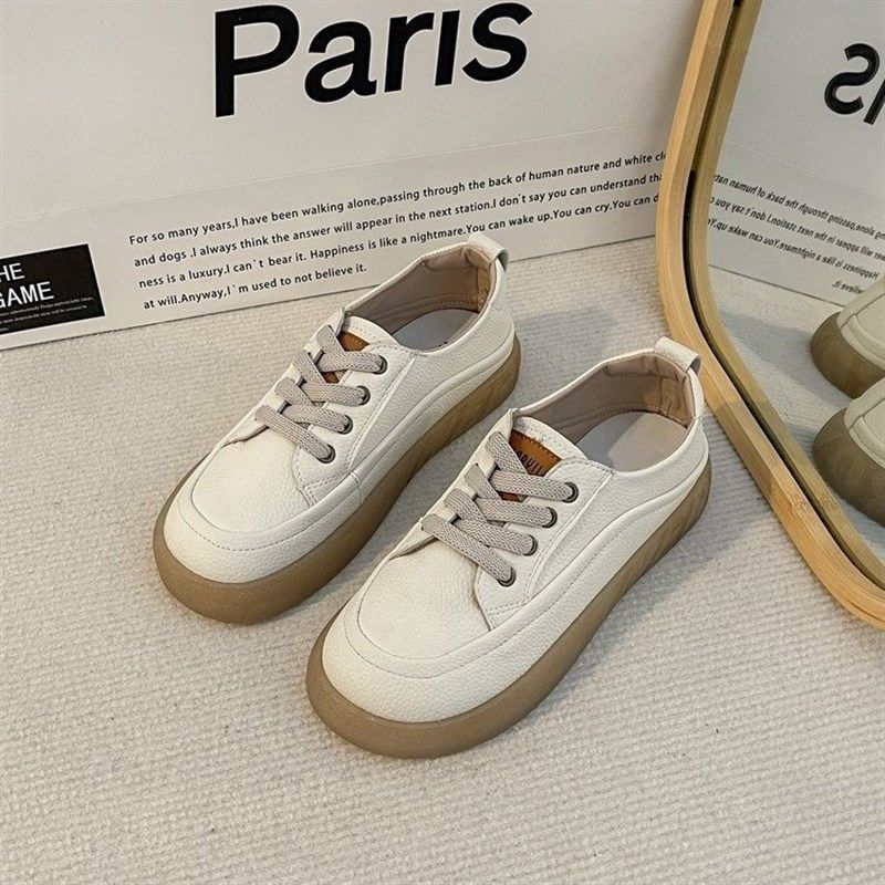 一脚蹬软皮女鞋平底2025年新款小白鞋女士牛筋底休闲单鞋浅口单鞋,淘宝优惠券,粉丝福利购,淘宝优惠卷