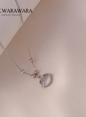 祥云福锁项链女简约中国风长命锁