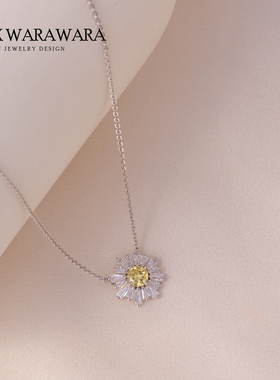 小雏菊项链S925纯银韩版女吊坠