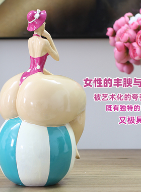 美女创意北欧美式欧式摆u饰客厅摆件家居饰品样板间摆设包邮